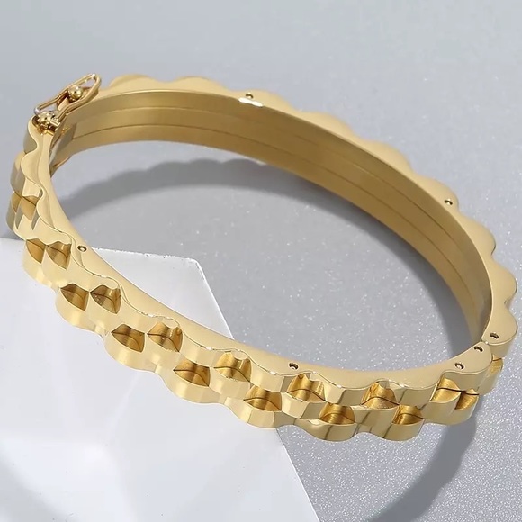 9mm Stainless Steel Cuff Bangle Unisex Bracelet - Picture 8 of 13